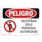 Signmission OSHA Danger, Do Not Enter Authorized Personnel Spanish, 10in X 7in Decal, OS-DS-D-710-LS-1144 OS-DS-D-710-LS-1144 - alternate 1